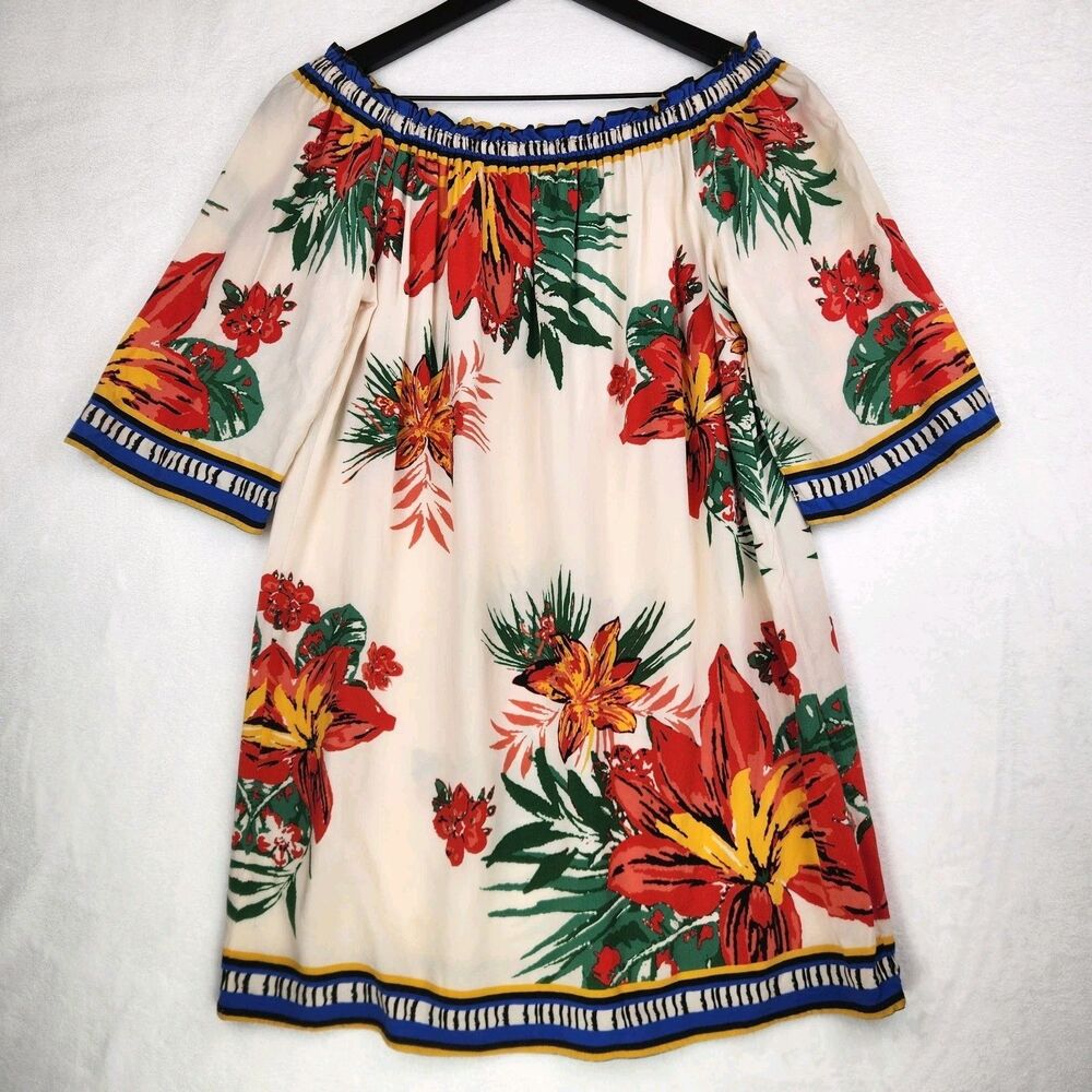 Flying Tomato Off Shoulder Short Tropical Dress Small Resort Boho Beach Cruise